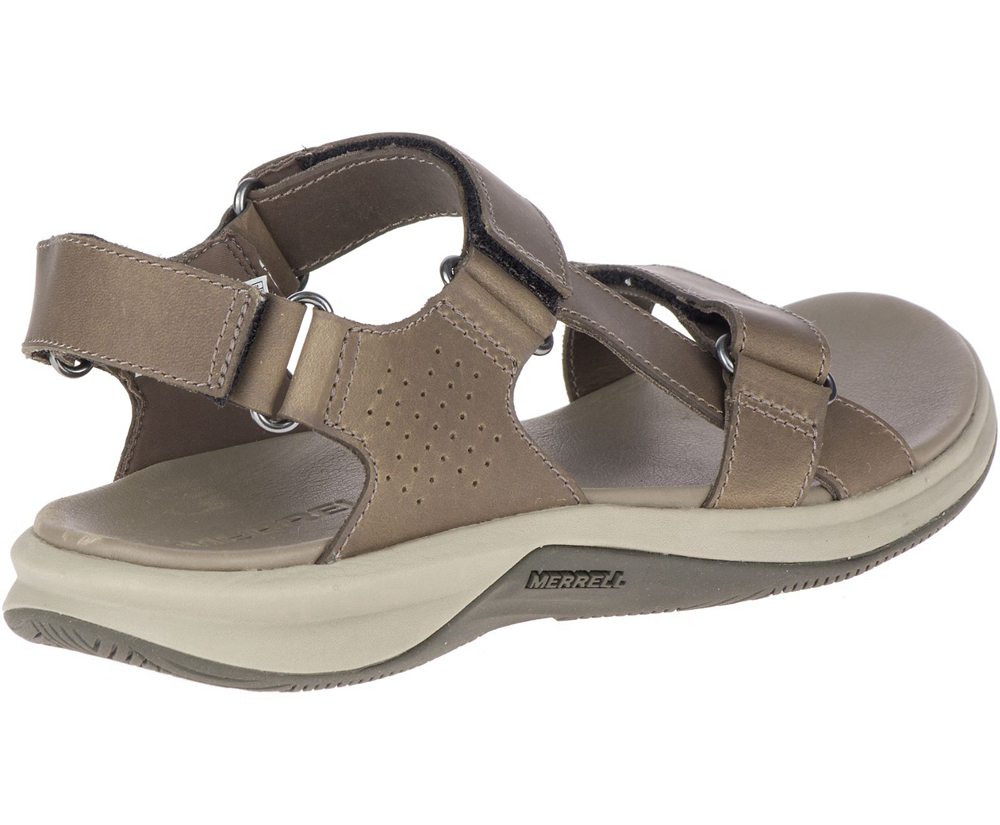 Sandalias Mujer - Merrell Tideriser Luna Convert Cuero - Marrones - MCJE-70942